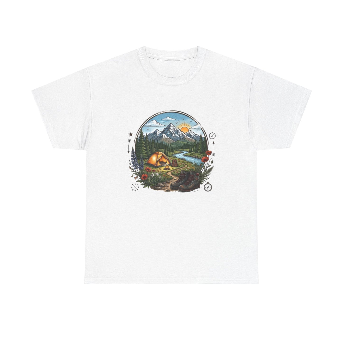 Mountain Camping Adventure T-Shirt | Outdoor Nature Hiking Tee | Wilderness Tent Graphic Shirt | Gift for Hiker Camper |