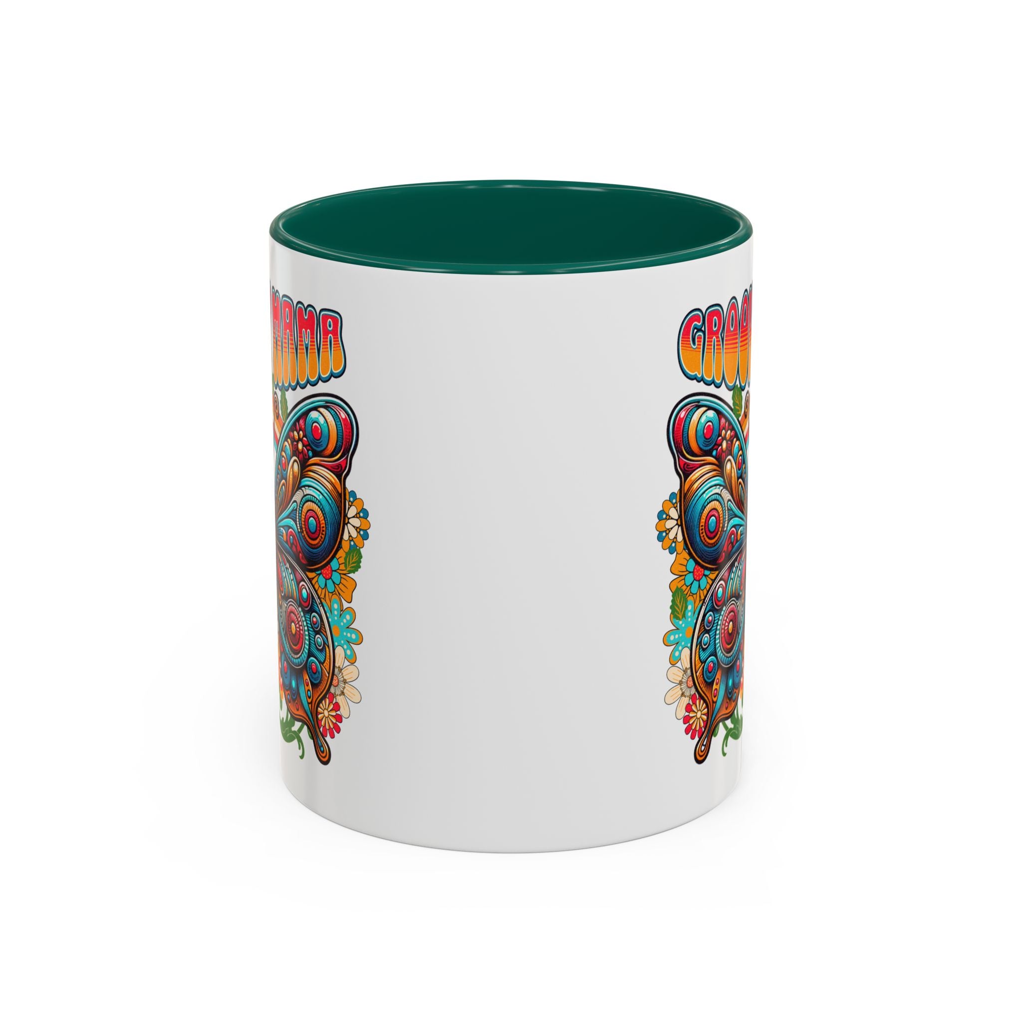 Groovy Mama Butterfly Mug | Retro Psychedelic Floral Design