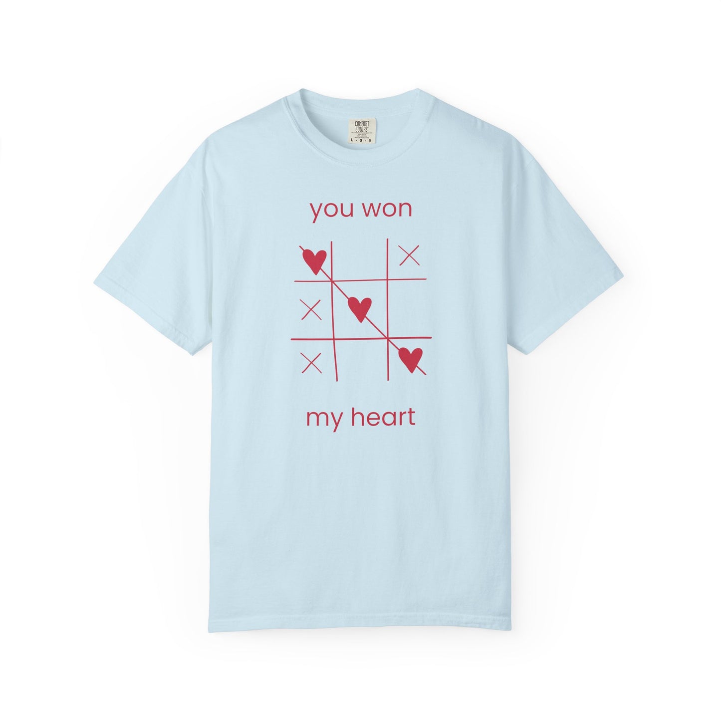 You Won My Heart tic tac toe T-shirt | Valentine heart game tee