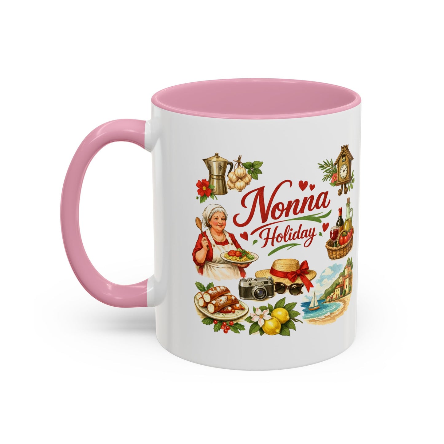 Nonna Holiday mug | Italian grandma kitchen design, vintage food icons