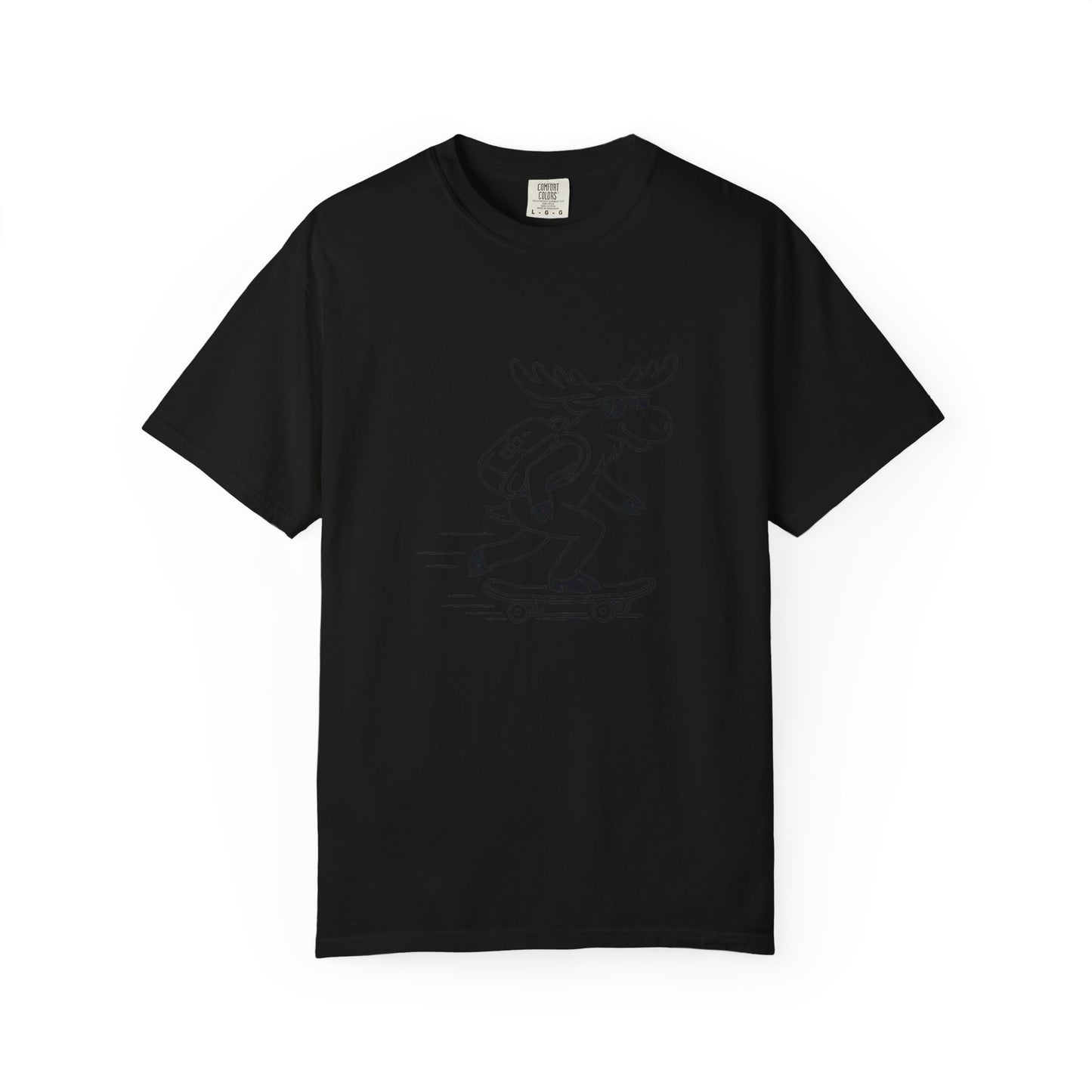 Skateboarding Moose T-shirt | Skateboard Cartoon Graphic Tee