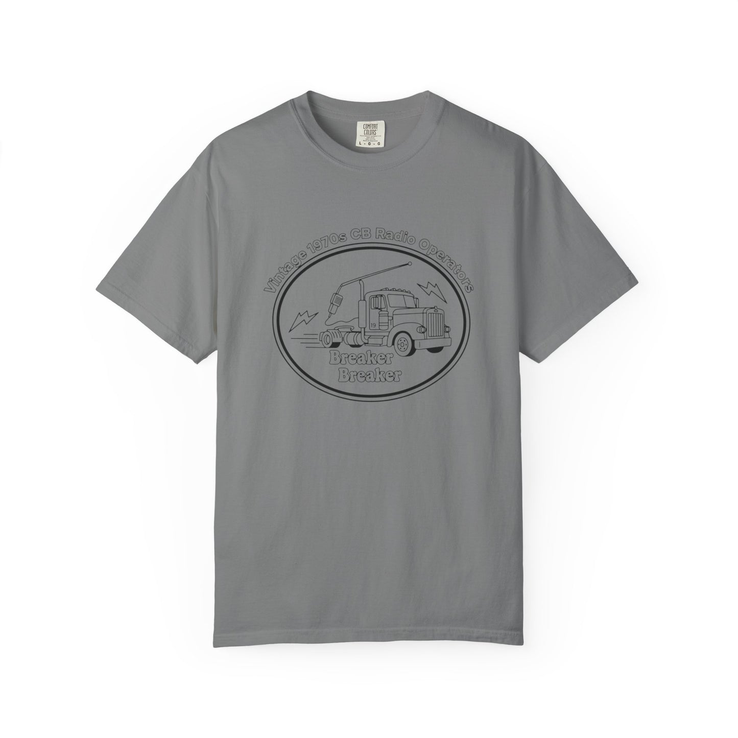 Vintage Semi Truck Line Art T-Shirt | Trucker Logo Tee