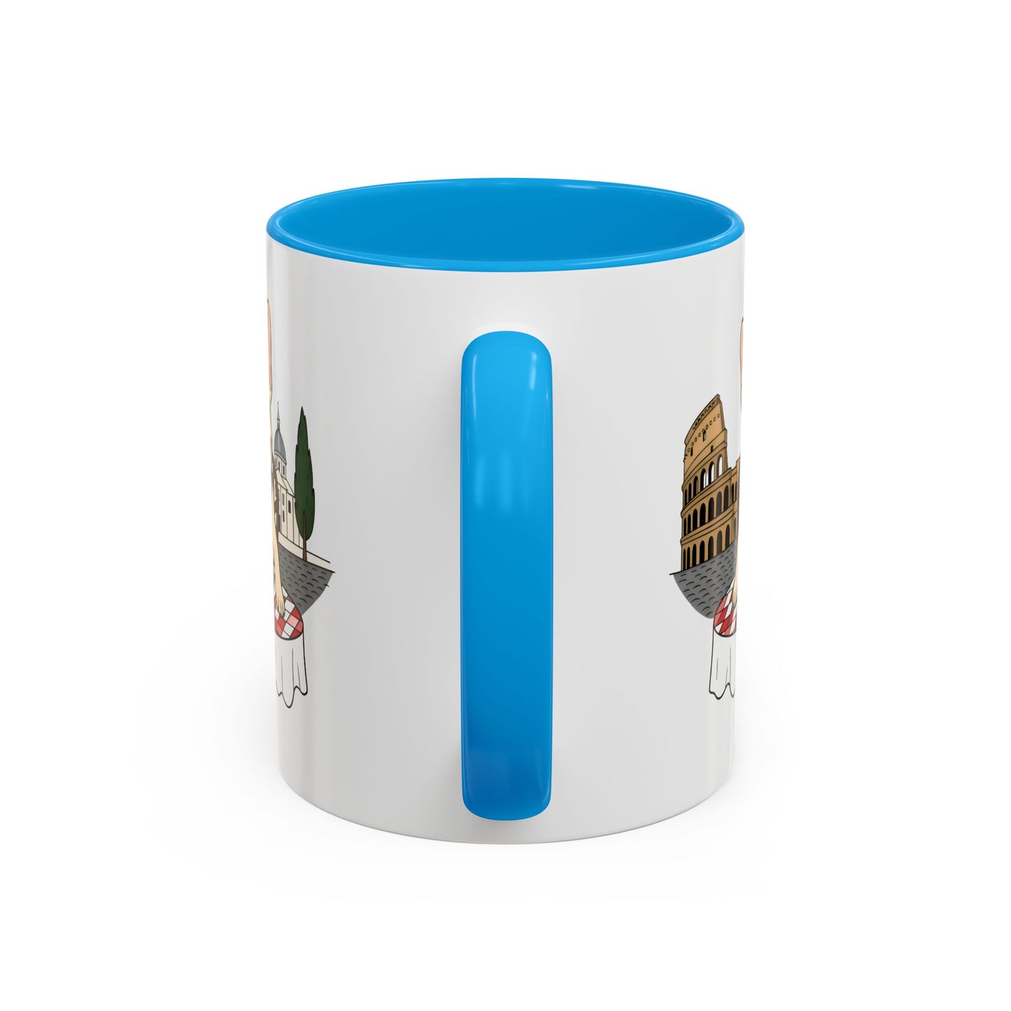 French Bulldog Pasta in Rome Mug | Ceramic Coffee Cup