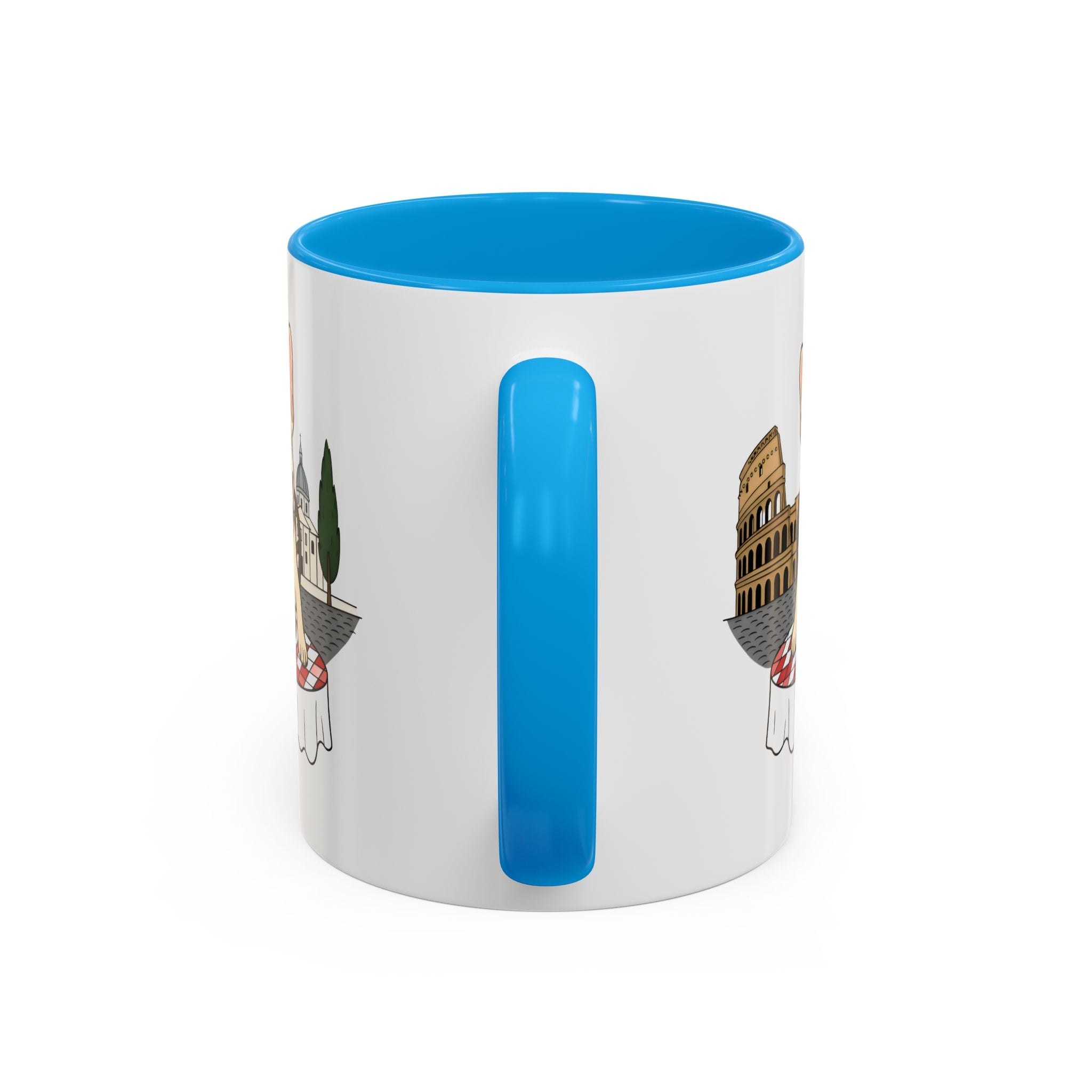 French Bulldog Pasta in Rome Mug | Ceramic Coffee Cup