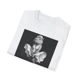 Capybara Blonde. Dress Pose T-Shirt | Retro Black & White Illustration