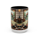 Goose with Sushi Mug | Japanese Tea Room Illustration
