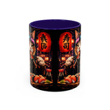 Cyberpunk Sushi Cat Mug | 11oz 15oz Ceramic Coffee Cup