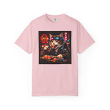 Sushi-Eating Cat T-Shirt | Neon Japanese Street Food Art