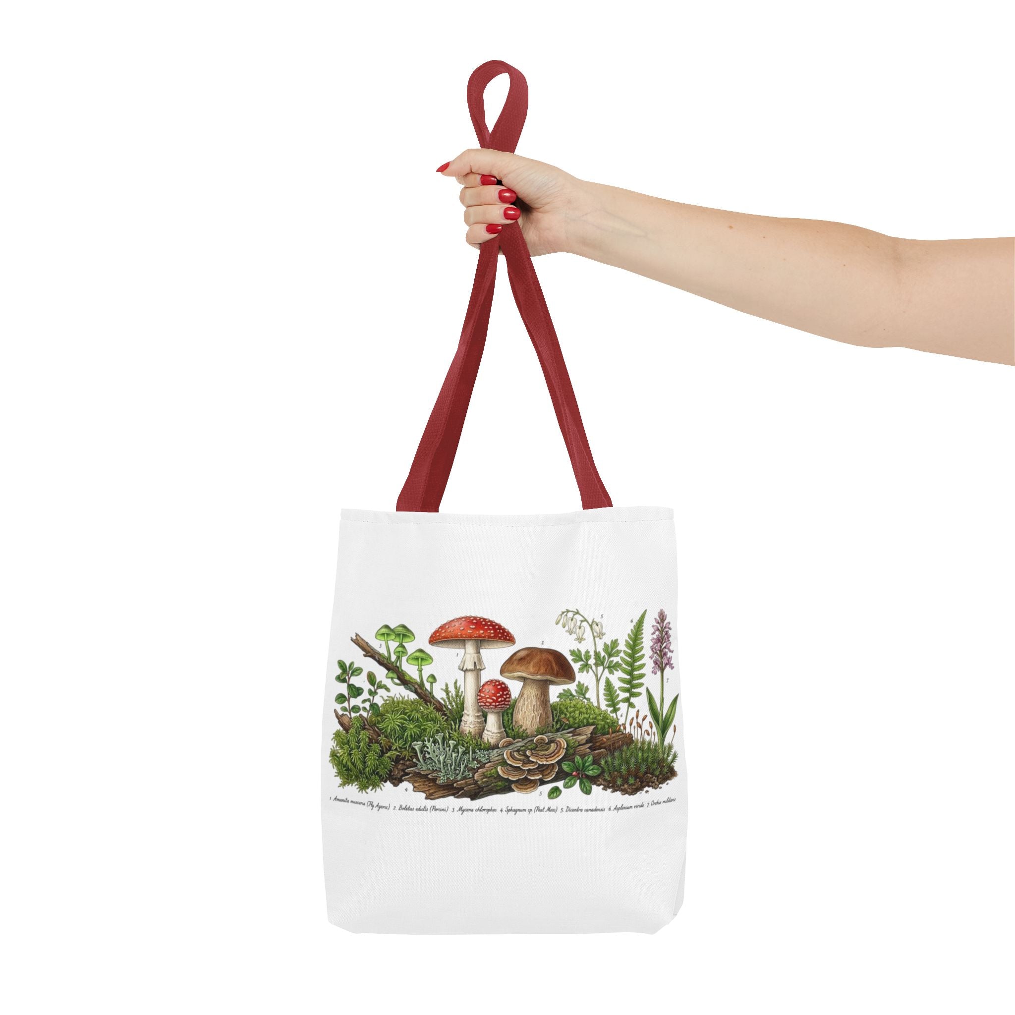 Vintage Mushroom Wildflower Specimen Study Tote Bag