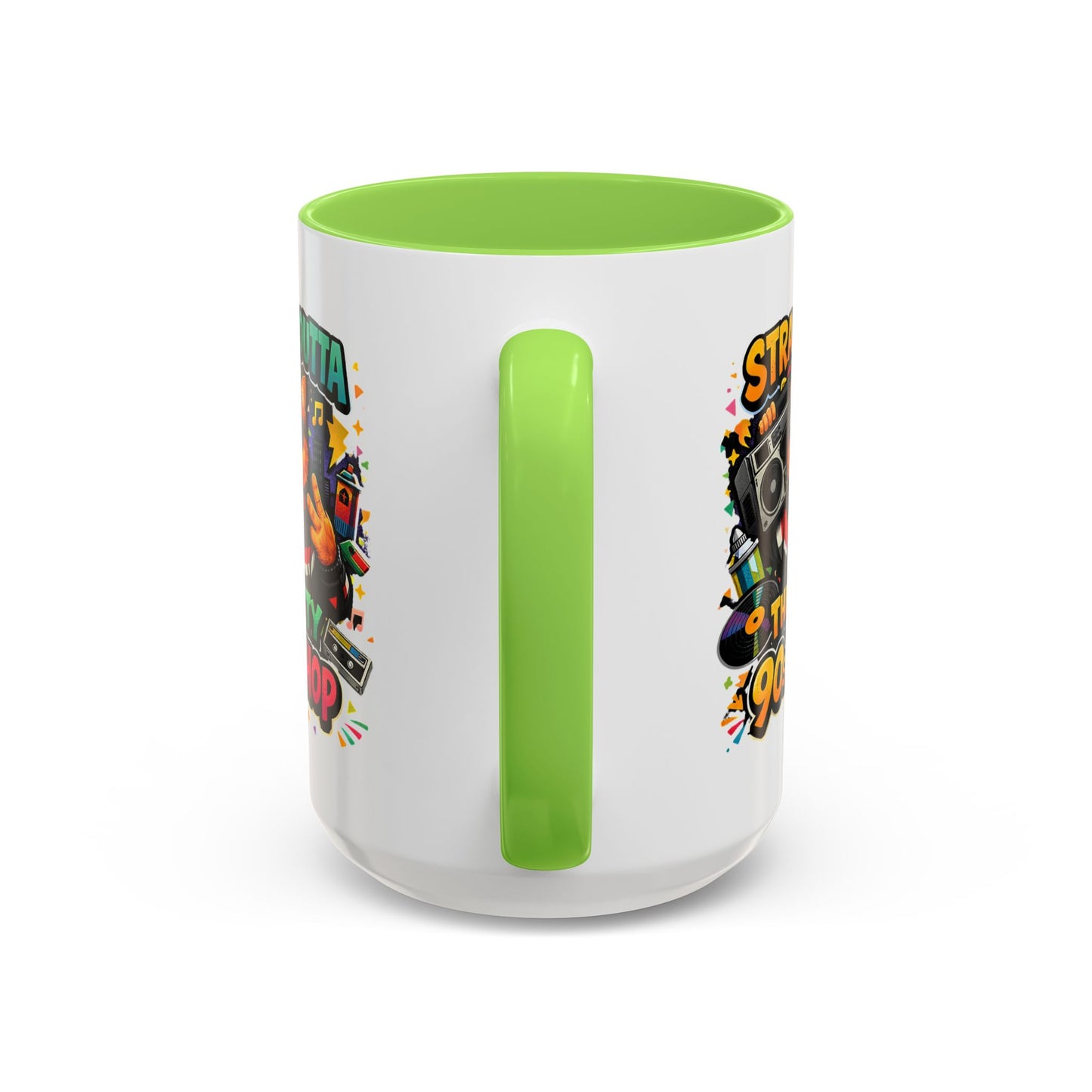 Straight Outta Meow The Kitty 90s Hip Hop Mug | Color Accent