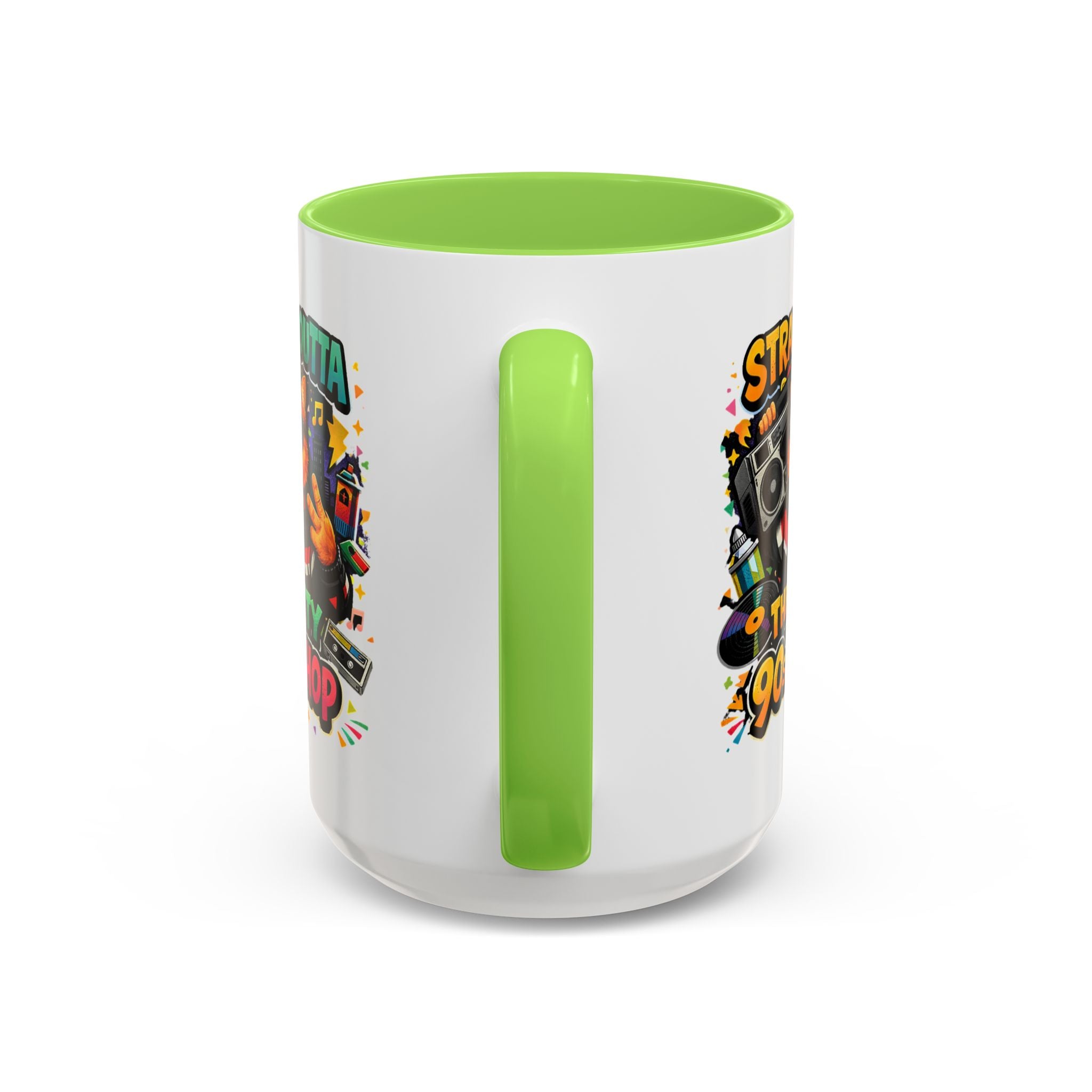 Straight Outta Meow The Kitty 90s Hip Hop Mug | Color Accent