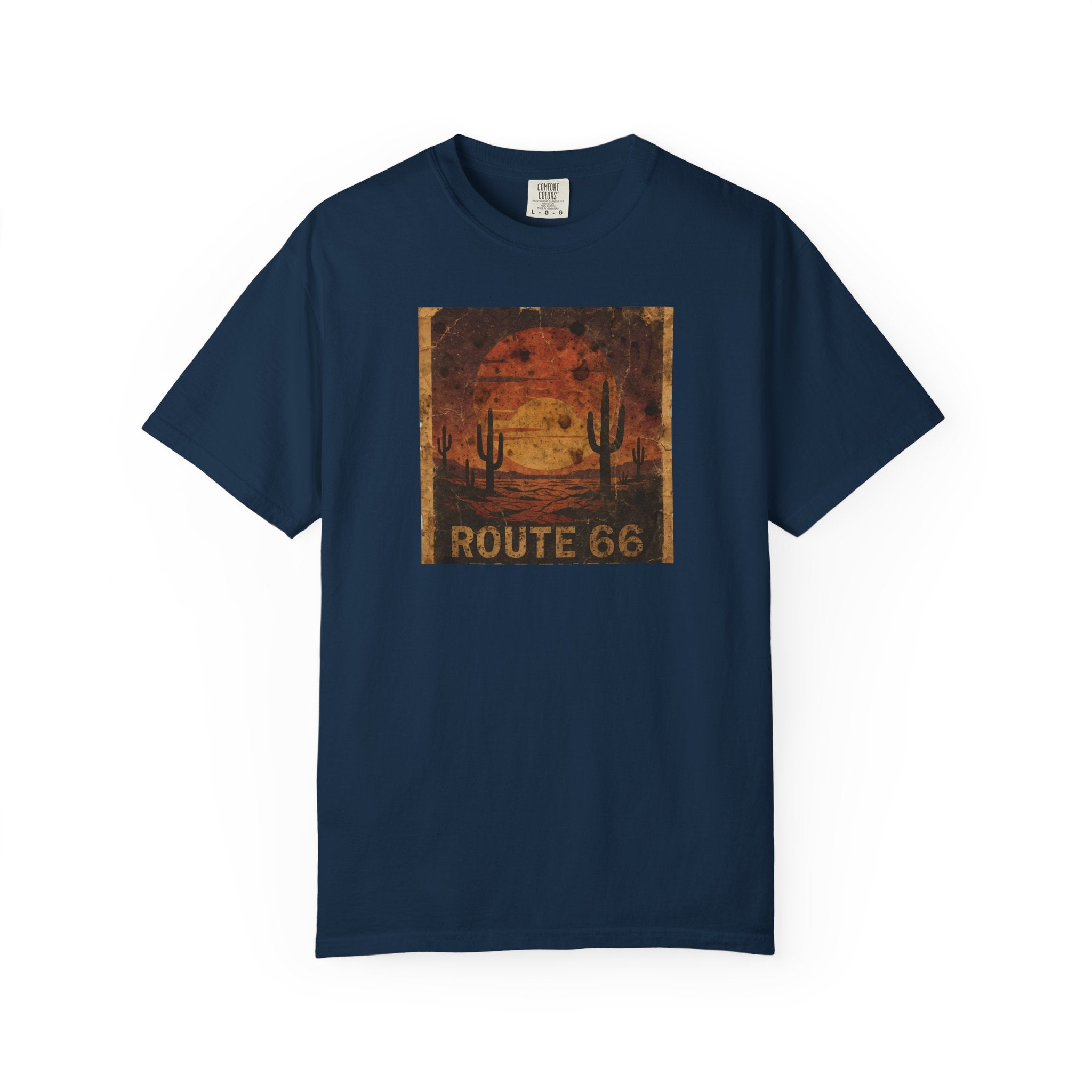 Route 66 Desert Sunset T-shirt | Vintage Road Trip Tee