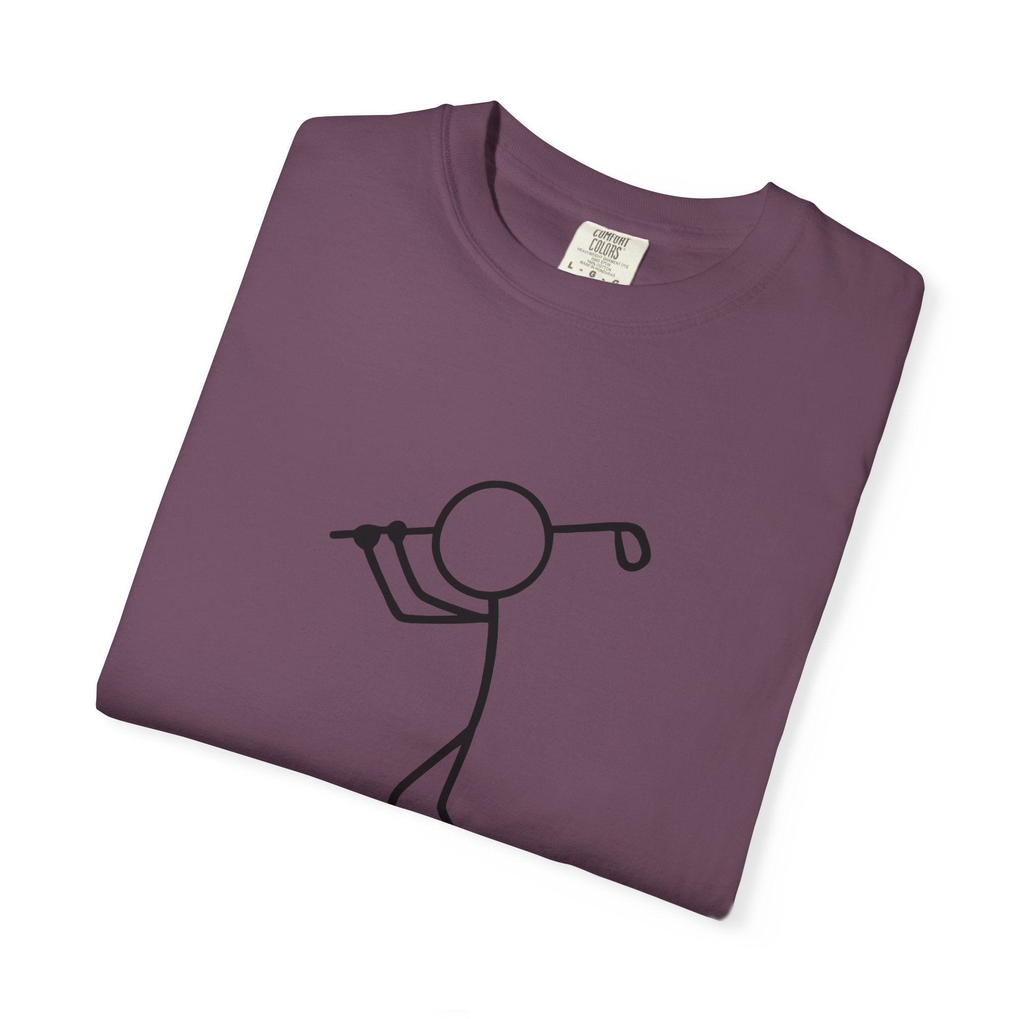 Stick Figure Golfer T-Shirt | Golf Outline Graphic Tee