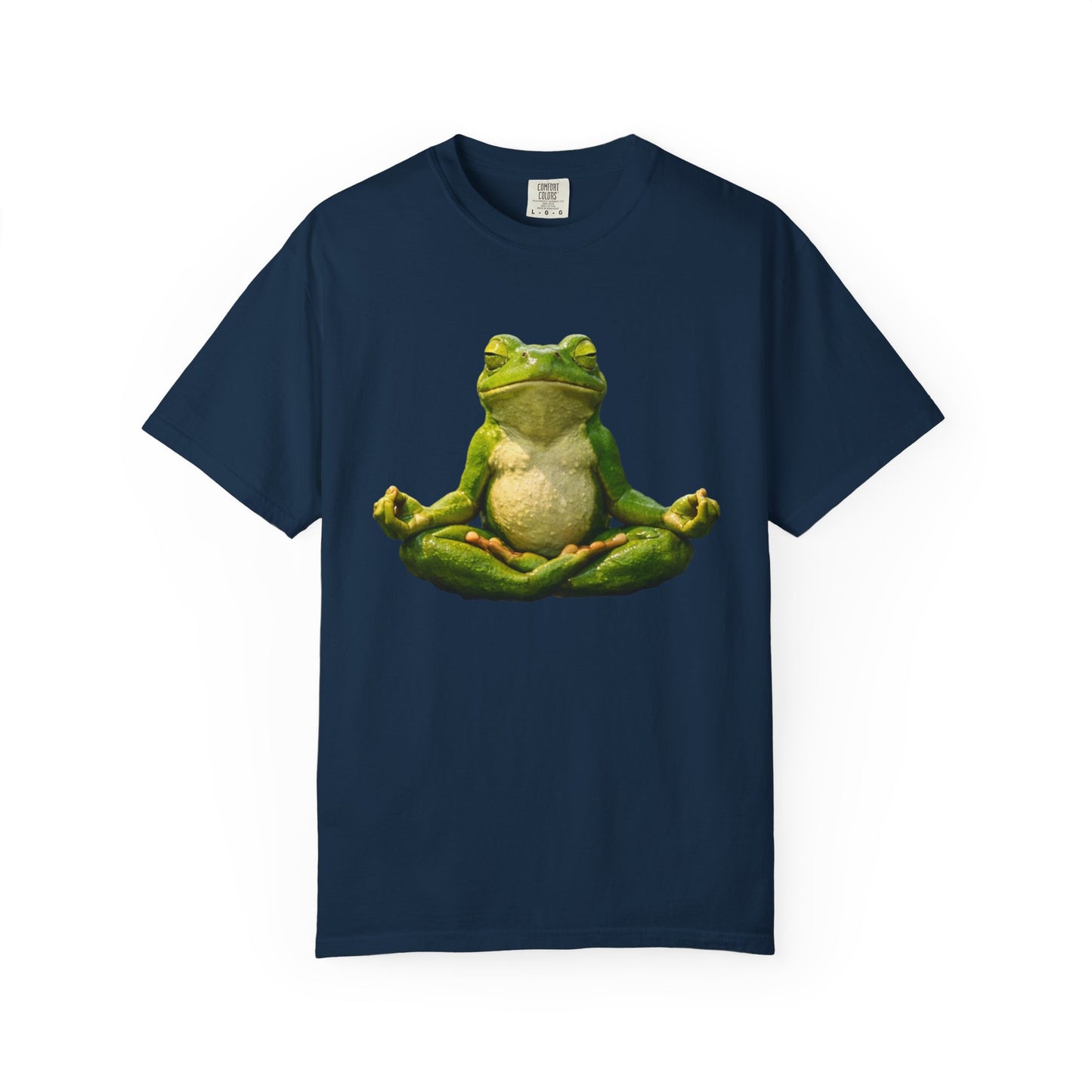 Meditating Frog T-shirt | Zen Yoga Frog Illustration, Relaxation Tee