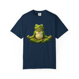 Meditating Frog T-shirt | Zen Yoga Frog Illustration, Relaxation Tee