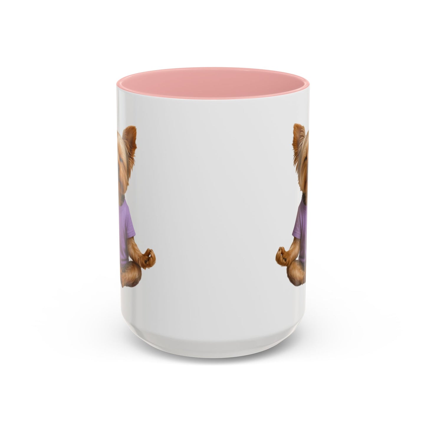 Meditating Yorkshire Terrier Mug | Accent Coffee Mug 11oz 15oz