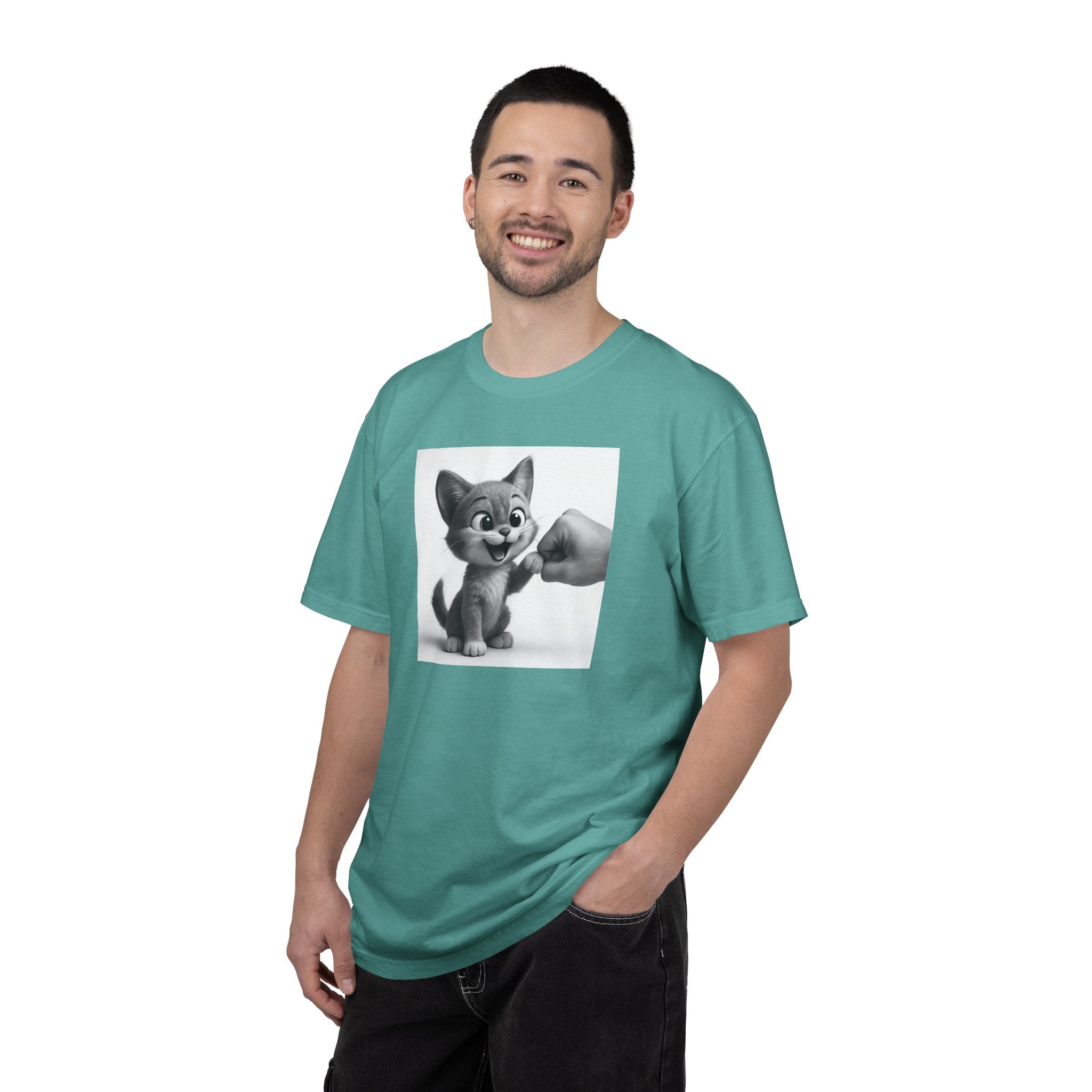 Kitten Fist Bump T-shirt | Cute Kitty Paw Bump Design
