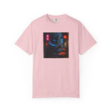 Neon Cyber Cat Sushi Shibuya T-shirt | Dark Alley Japanese Streetwear