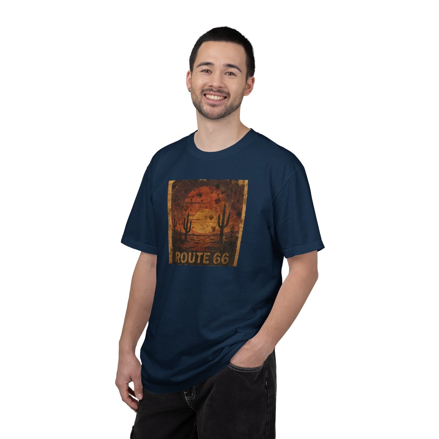 Route 66 Desert Sunset T-shirt | Vintage Road Trip Tee