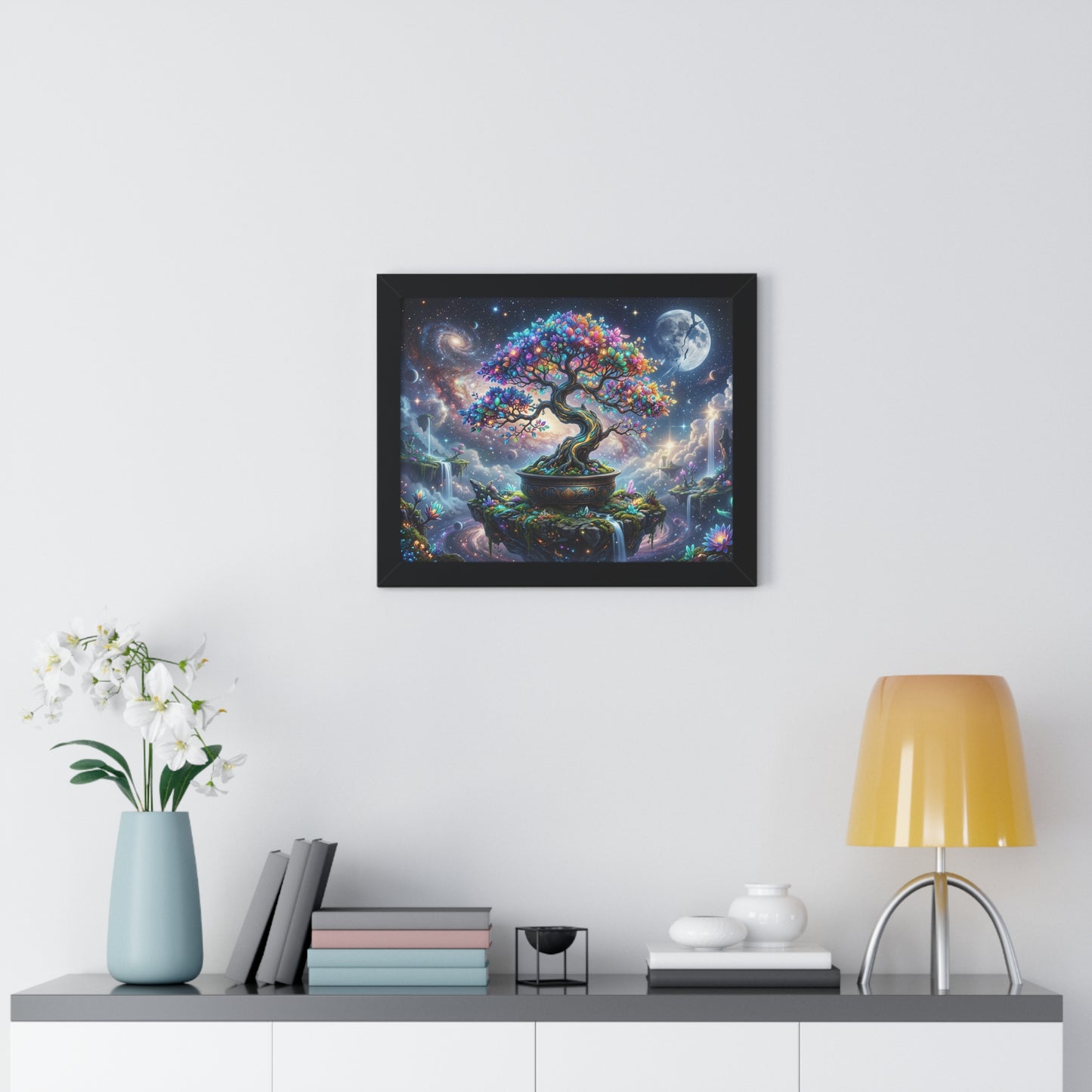 Cosmic Genesis Bonsai - Giclée Art Print on Canvas