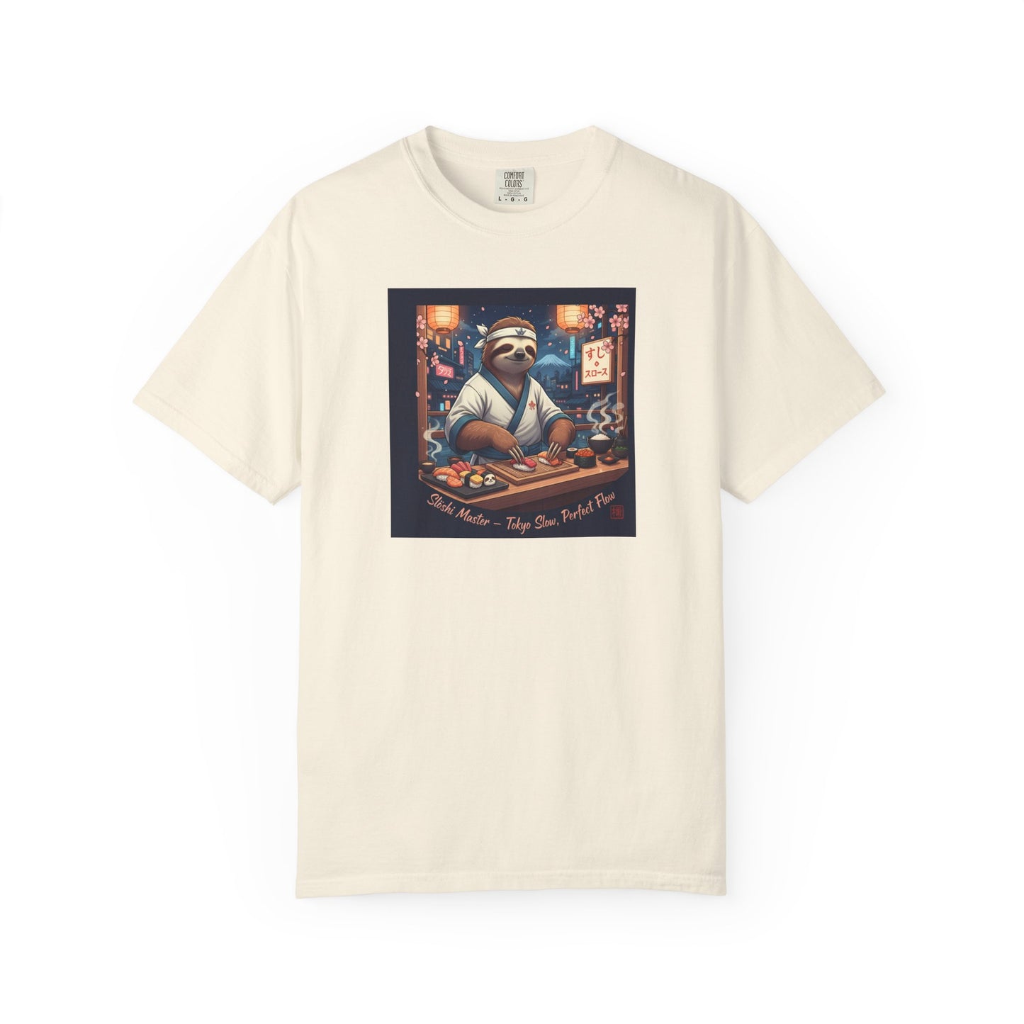 Sloth Sushi Chef T-shirt | Cute Sloth Chef Illustration, Sushi Bar Artwork