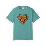 Leopard Print Heart T-shirt | Animal Print Heart Tee