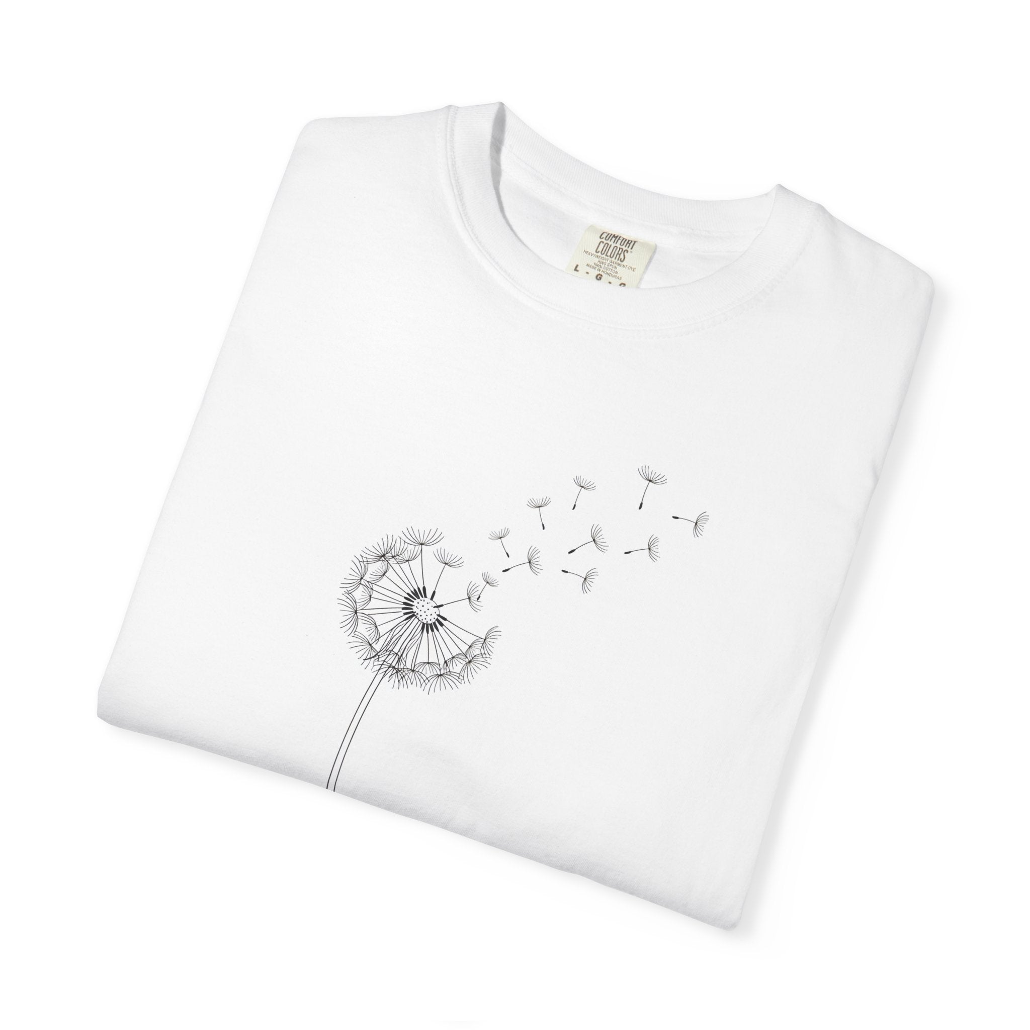 Dandelion Puff Tee | Dandelion Seeds T-Shirt, Minimal Botanical Shirt