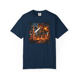 Giant Catzilla Kaiju Rampage T-Shirt | Neon City Monster Battle
