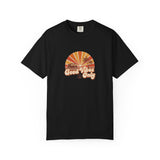 Good Vibes Only T-shirt | Retro Sunset Palm Peace Sign