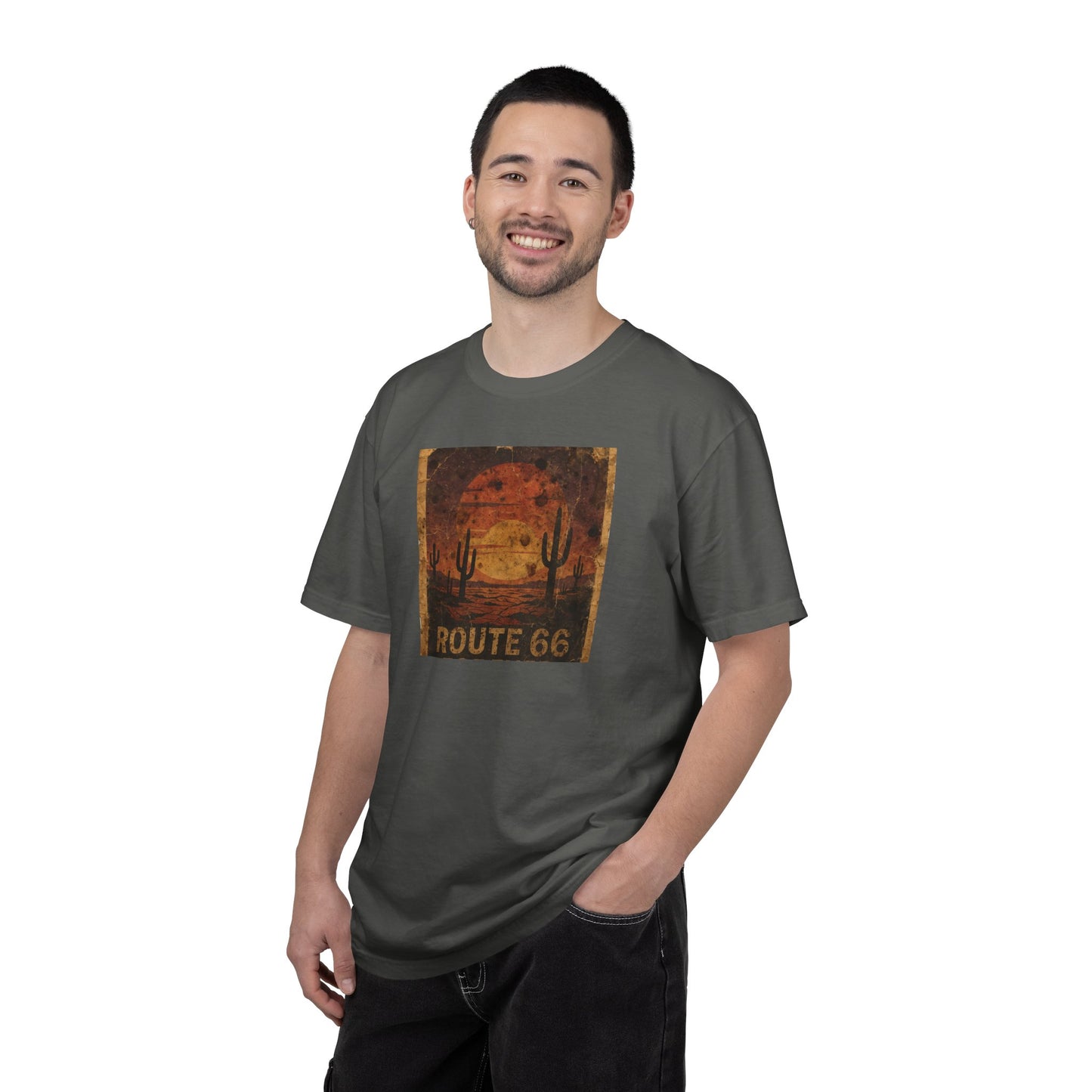 Route 66 Desert Sunset T-shirt | Vintage Road Trip Tee