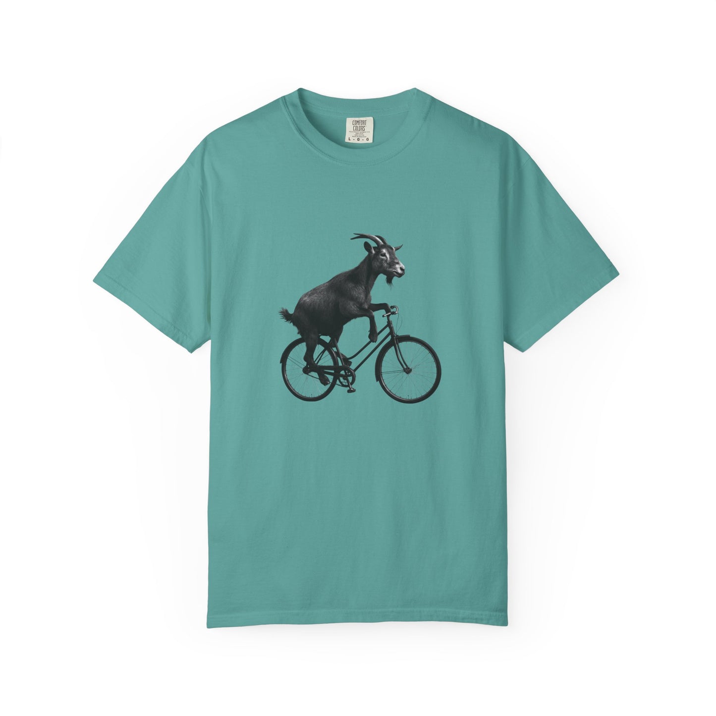Goat Riding Bicycle T-shirt | Funny Animal Bike Tee