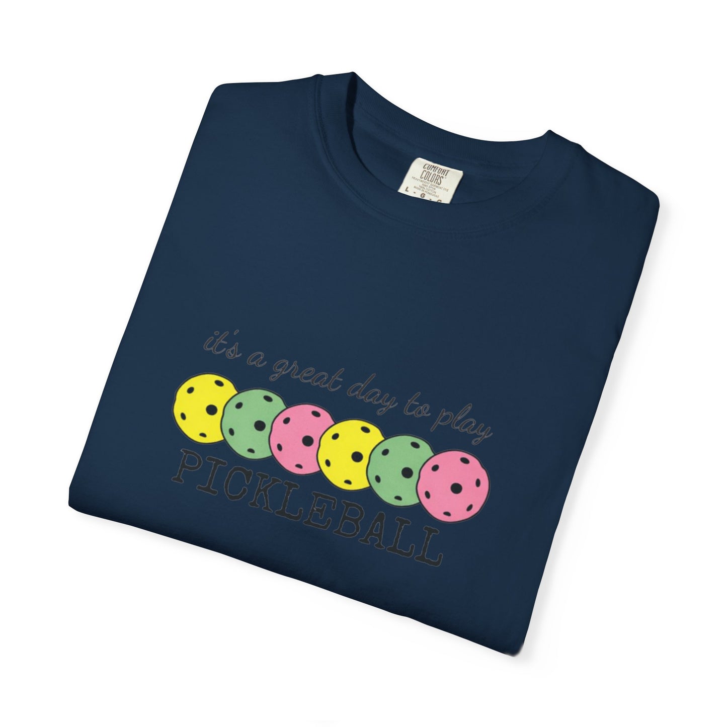 It's a Great Day to Play Pickleball T-Shirt | Colorful Pickleball Paddles Tee