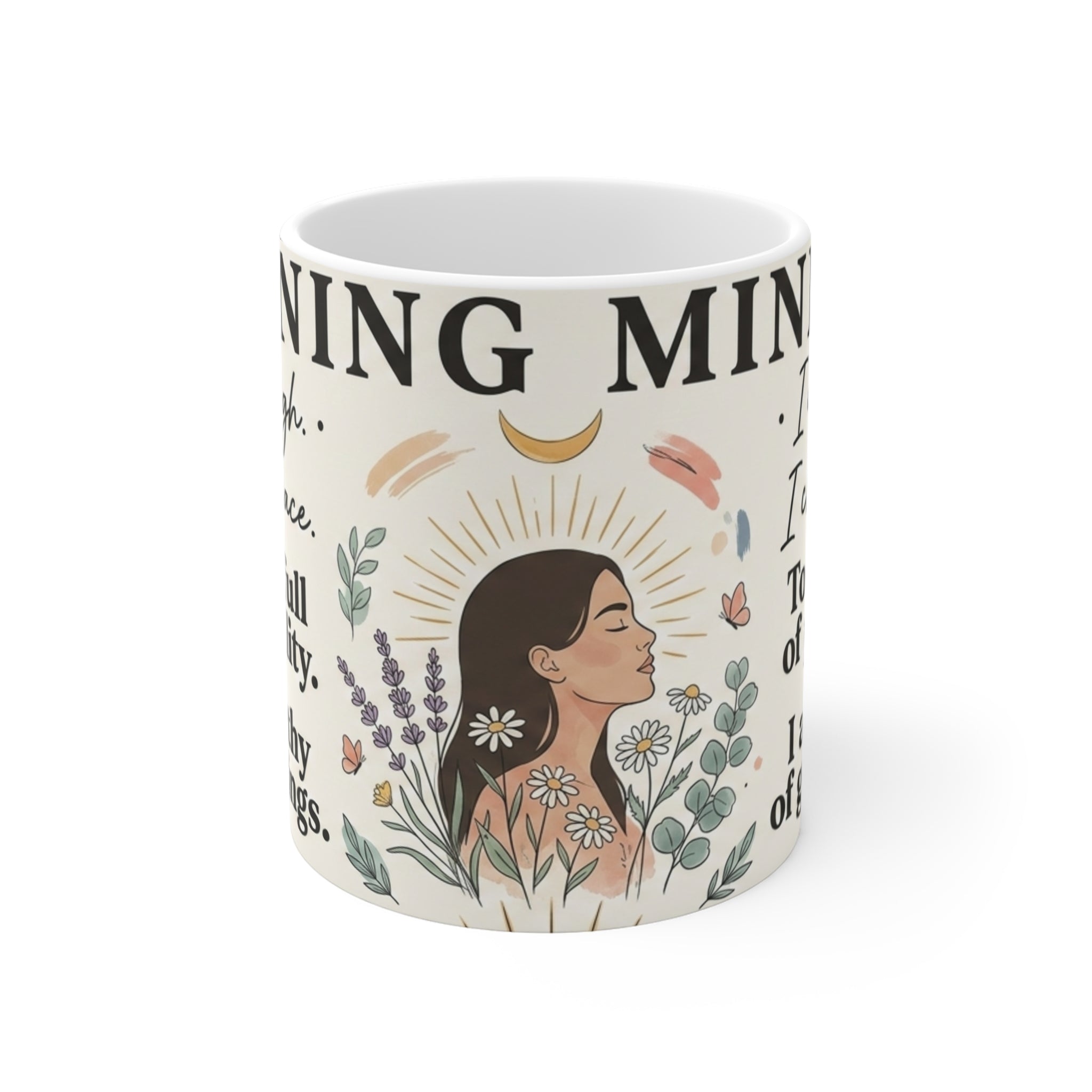 Morning Mantra Mug | Inspirational Affirmation Ceramic Coffee Cup