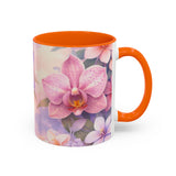 Tropical Orchid Floral Mug | Accent Coffee Mug 11oz 15oz