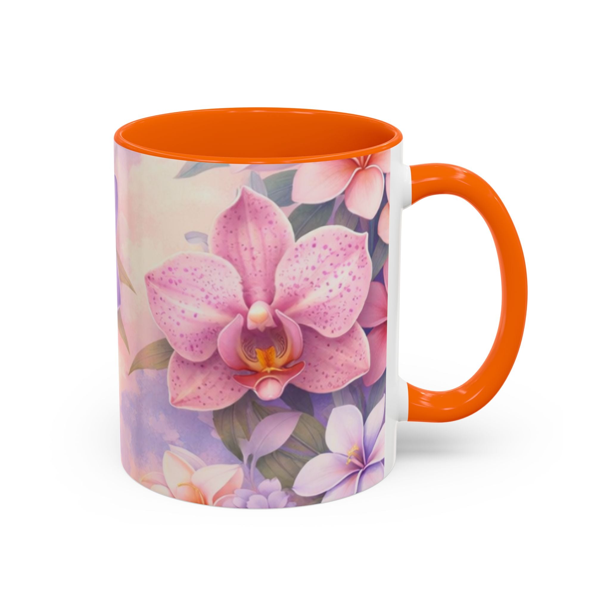 Tropical Orchid Floral Mug | Accent Coffee Mug 11oz 15oz