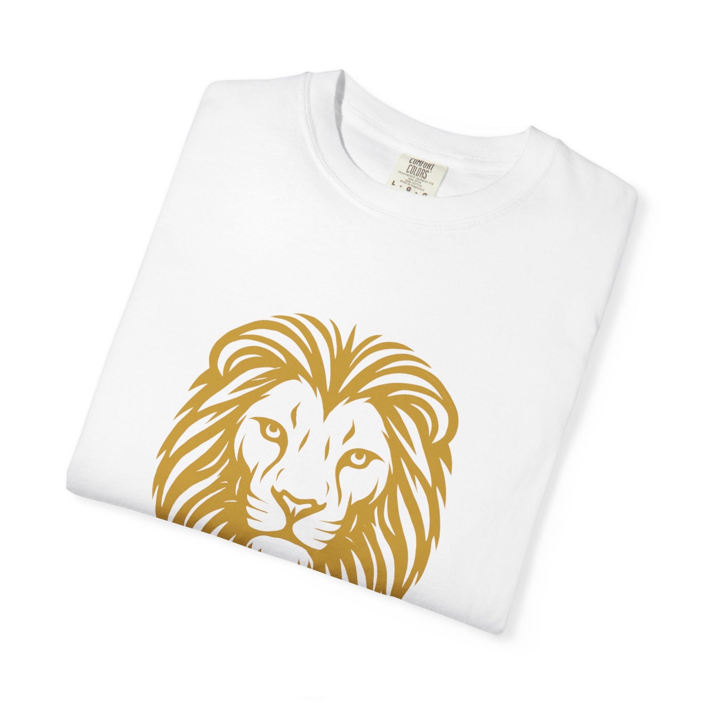 Golden Lion Head T-shirt | Minimal Animal Graphic Tee