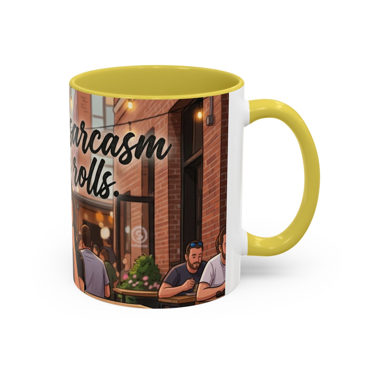 Sarcastic Girl Illustration Mug | 11oz or 15oz Colorful Ceramic
