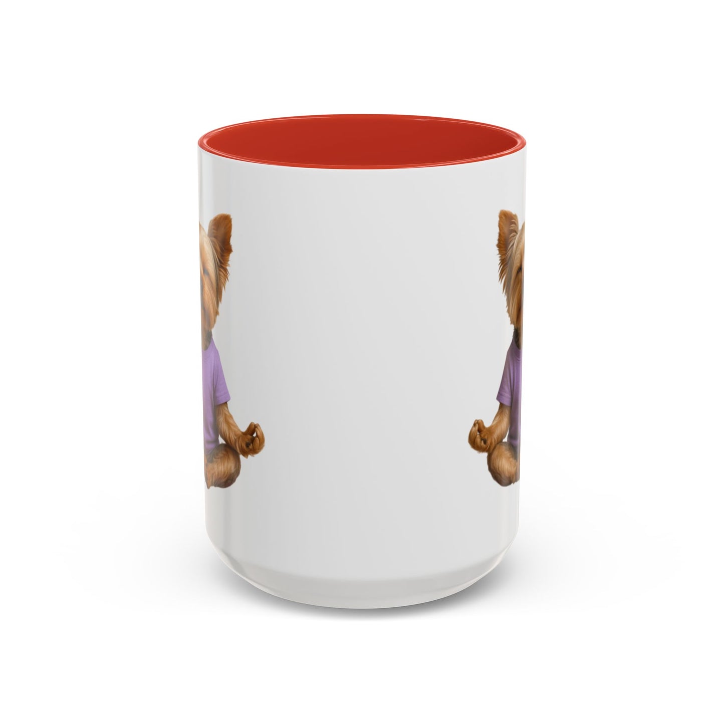 Meditating Yorkshire Terrier Mug | Accent Coffee Mug 11oz 15oz