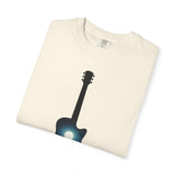 Moonlit Acoustic Guitar T-Shirt | Night Sky Guitar Silhouette