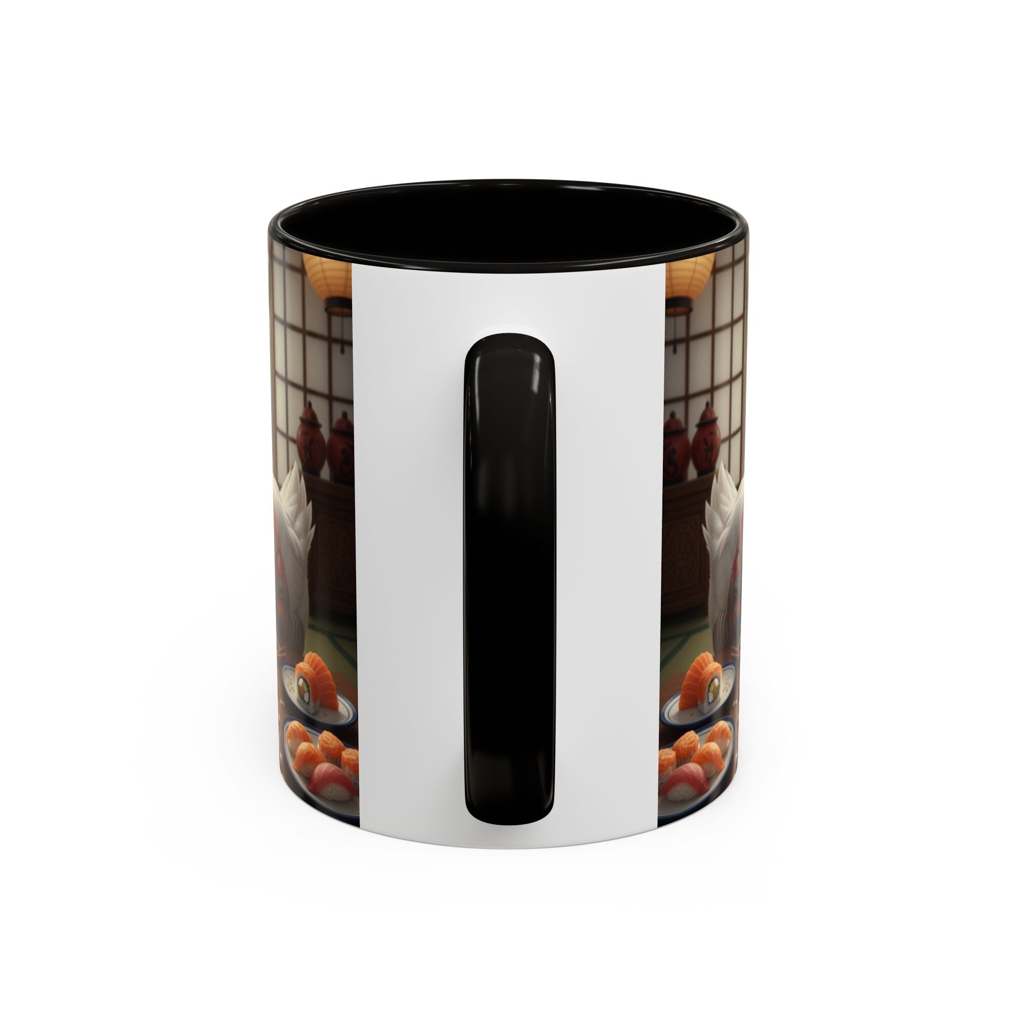 Goose with Sushi Mug | Japanese Tea Room Illustration