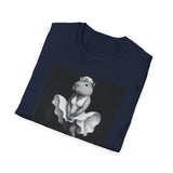 Capybara Blonde. Dress Pose T-Shirt | Retro Black & White Illustration
