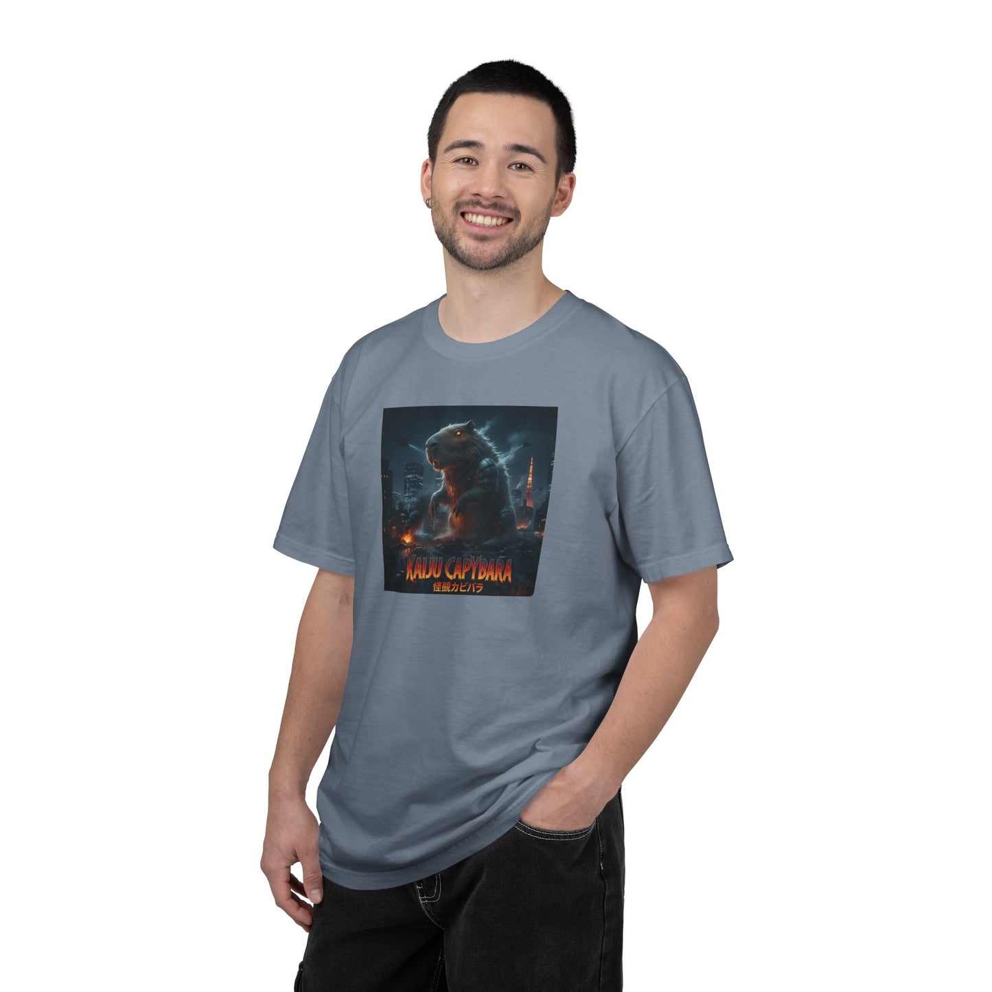 Kaiju Capybara T-shirt | Giant Monster Rodent Graphic Tee