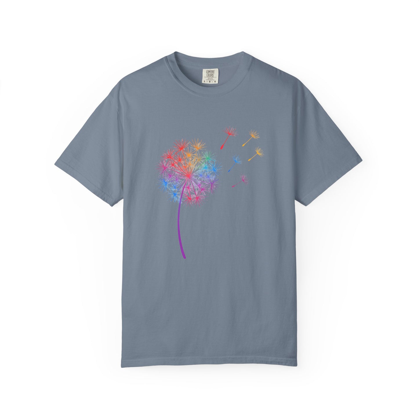 Rainbow Dandelion Tee | T-Shirt, Colorful Seed Puff Design