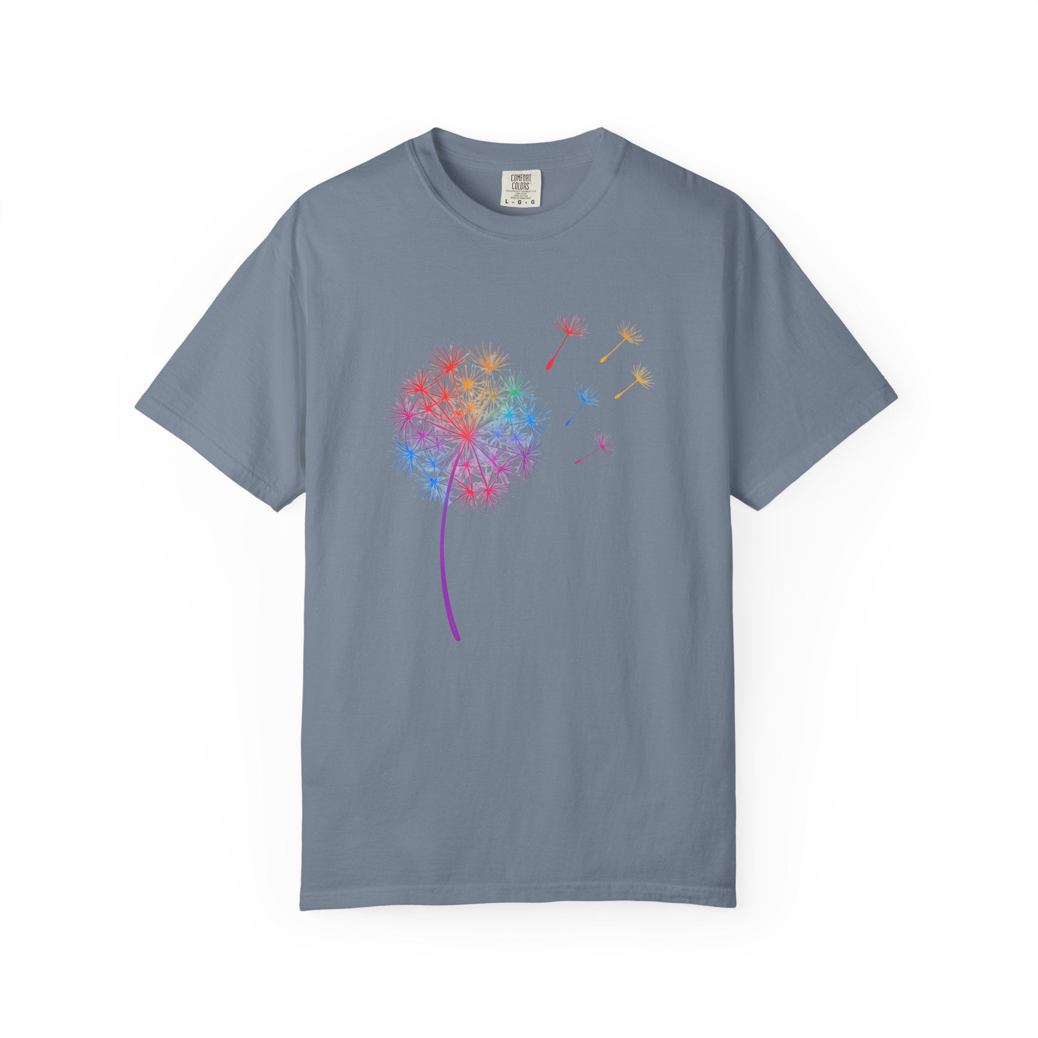 Rainbow Dandelion Tee | T-Shirt, Colorful Seed Puff Design