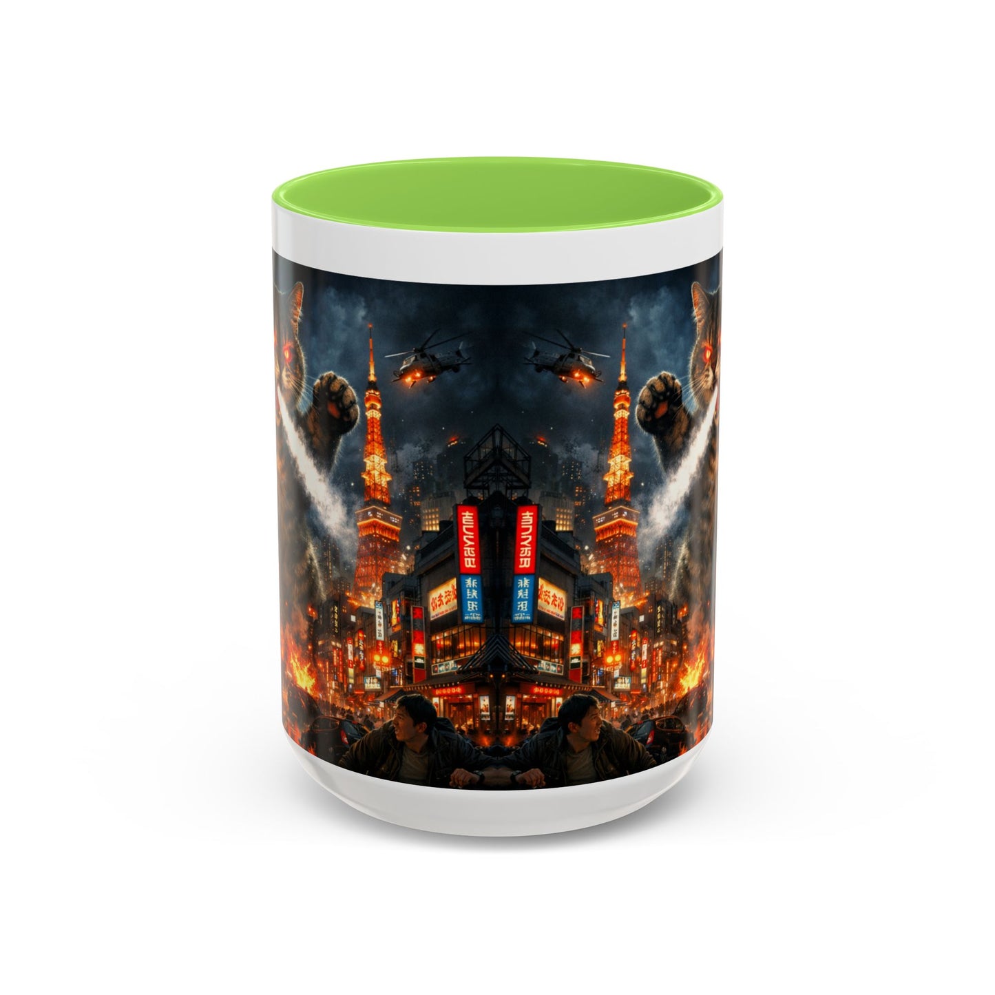 Catzilla Tokyo Cityscape Mug | Color Interior 11oz 15oz