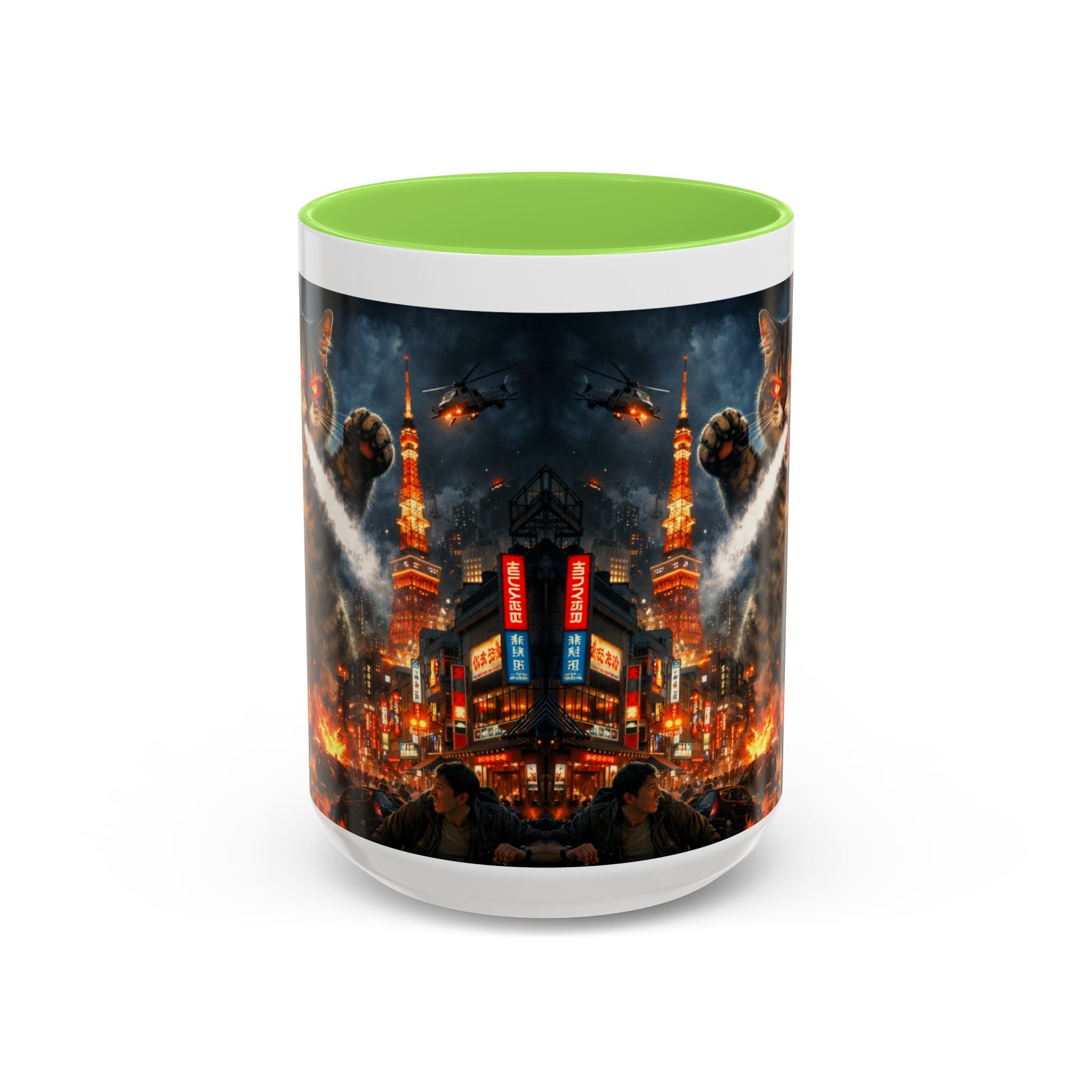Catzilla Tokyo Cityscape Mug | Color Interior 11oz 15oz