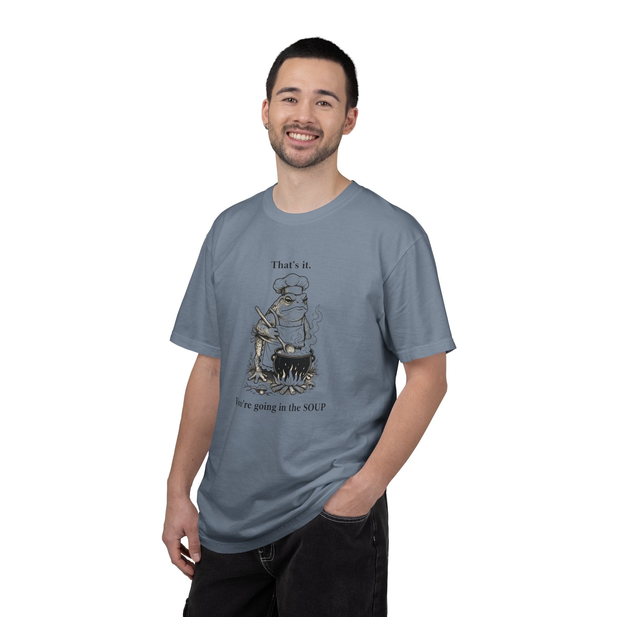 Funny Chef Frog Soup T-shirt | Toad Cooking Quote Tee