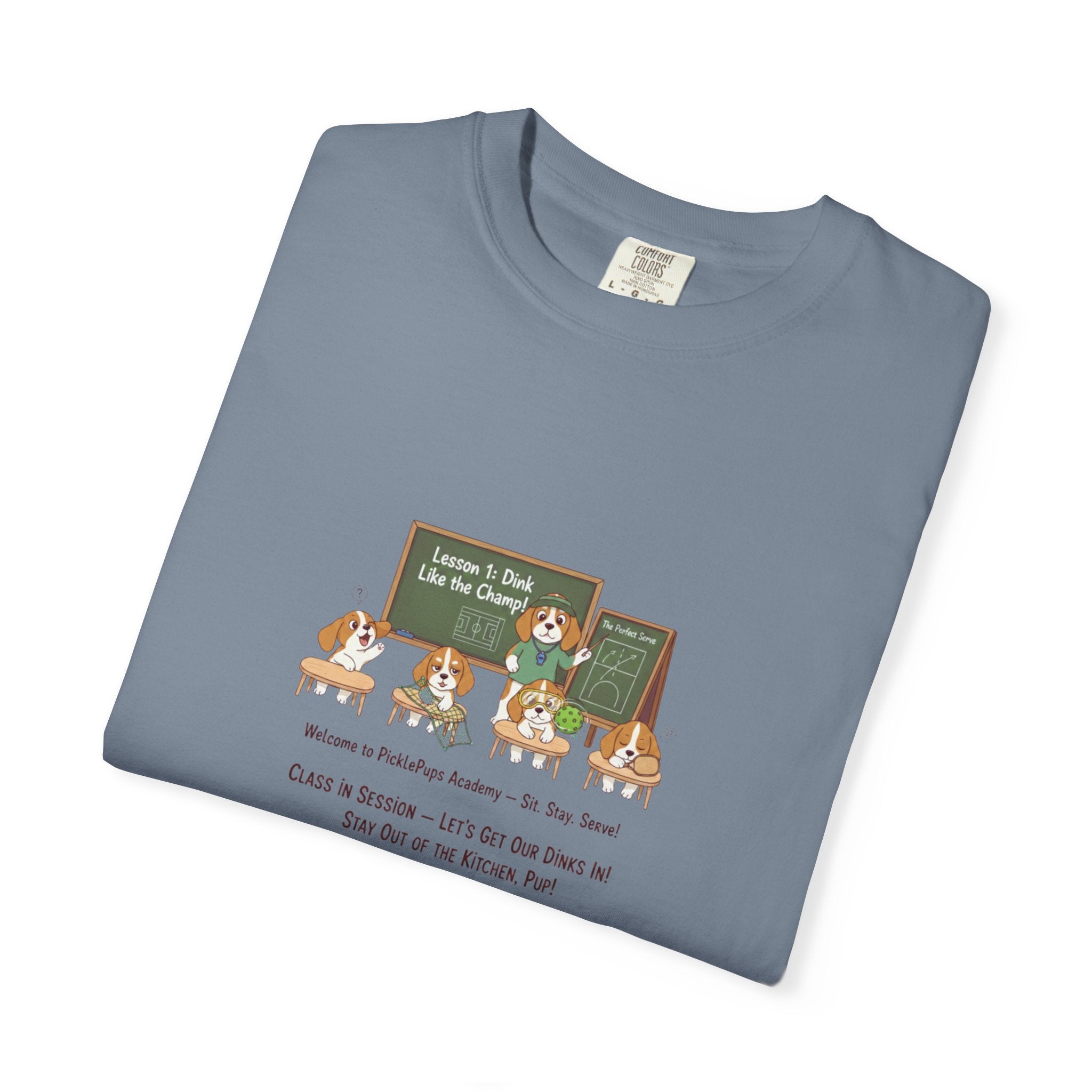 Beagle Pickleball Classroom Cartoon T-shirt | Dog Teacher Paw School Design