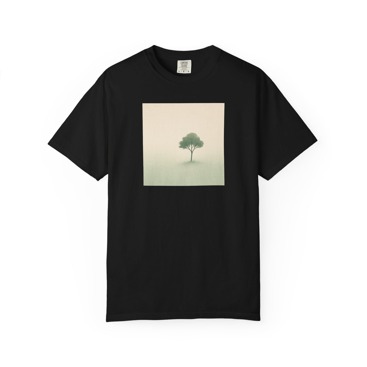 Solitary Tree Minimalist Artwork T-Shirt | Nature Square Print