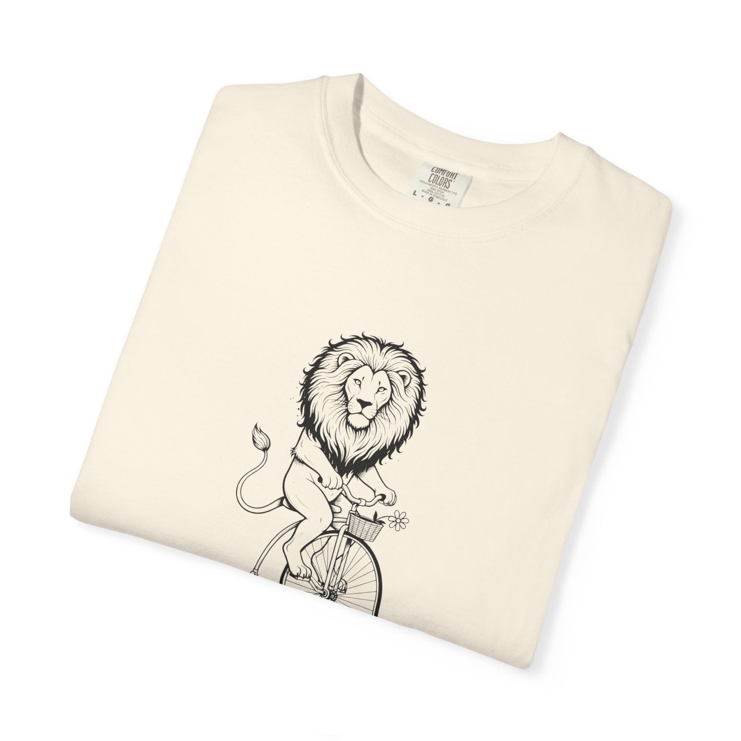 Lion Riding Vintage Penny-farthing Bike T-shirt